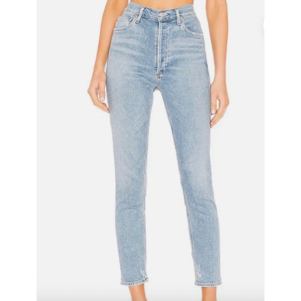 Agolde High-Rise Light Blue Slim Jeans